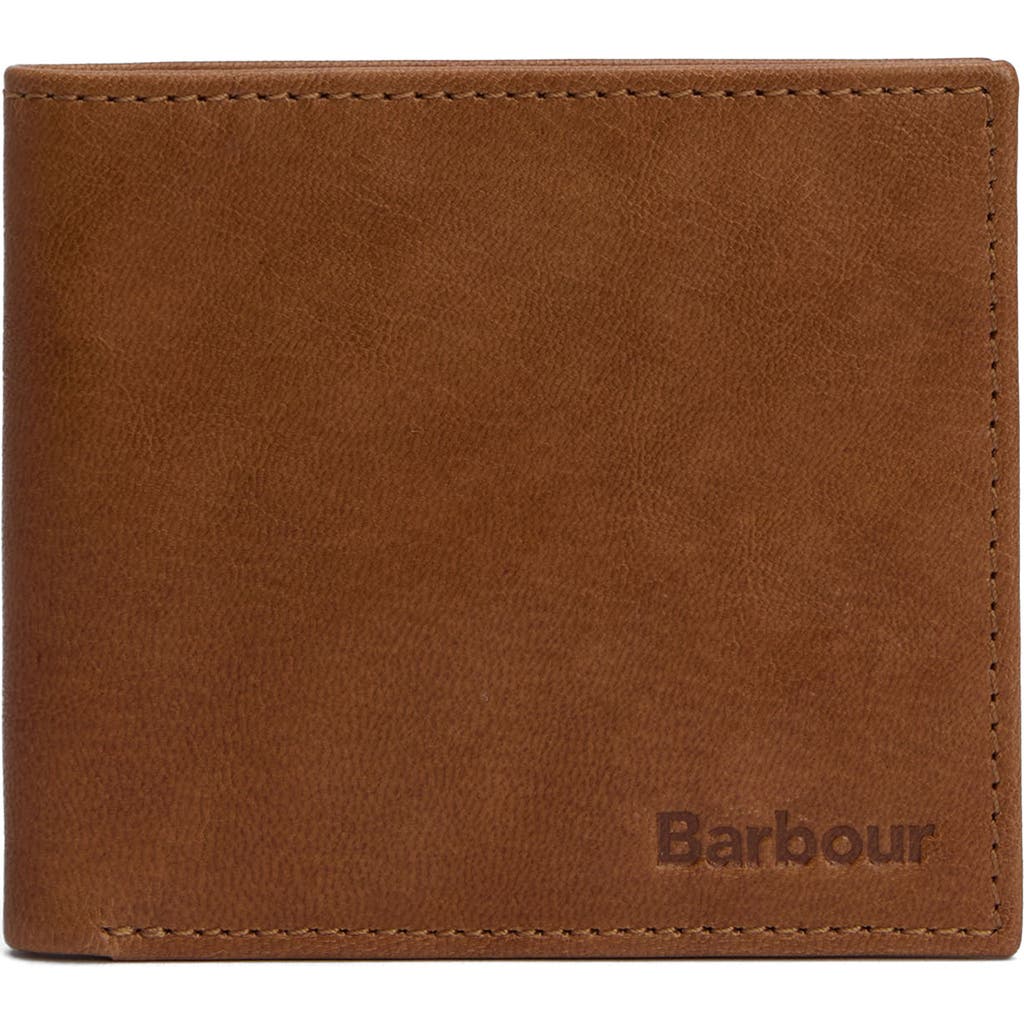 Barbour Beauly Leather Bifold Wallet In Caramel