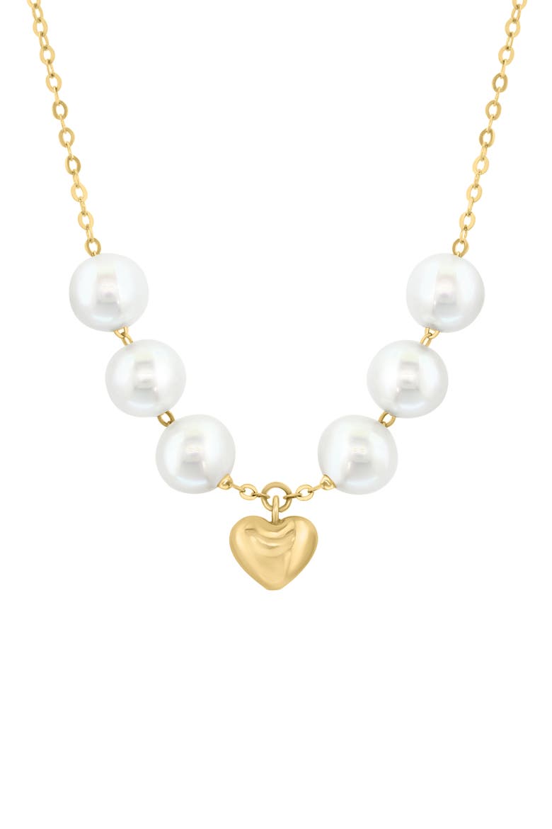 Freshwater Pearl Heart Pendant Necklace, Alternate, color, WHITE