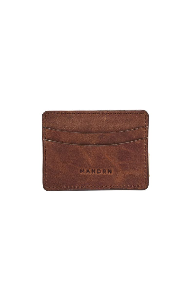 Leather Cardholder, Main, color, Saddle (dark)