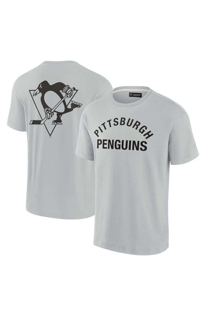 Fanatics Signature Unisex Fanatics Signature Gray Pittsburgh Penguins Elements Super Soft Short Sleeve T-Shirt, Main, color, Gray
