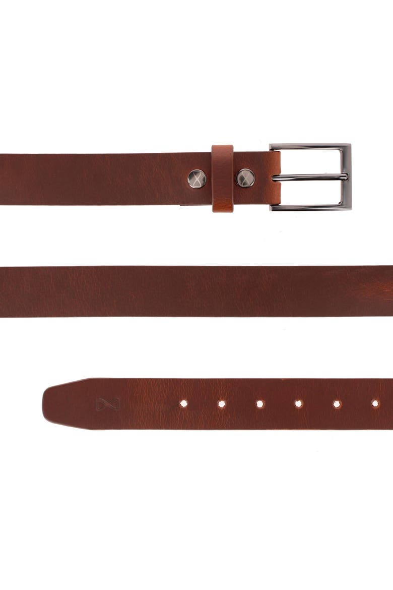 Conall 35mm Changeable Buckle Genuine Leather Belt, Alternate, color, Brown