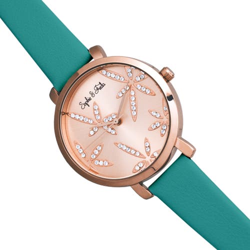 Sophie And Freda Key West Leather-band Watch With Swarovski Crystals