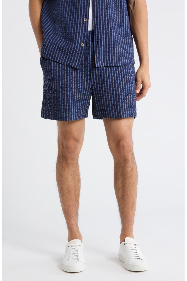 Yarn Dyed Jacquard Shorts, Main, color, MARINE NAVY/ DUSK BLUE