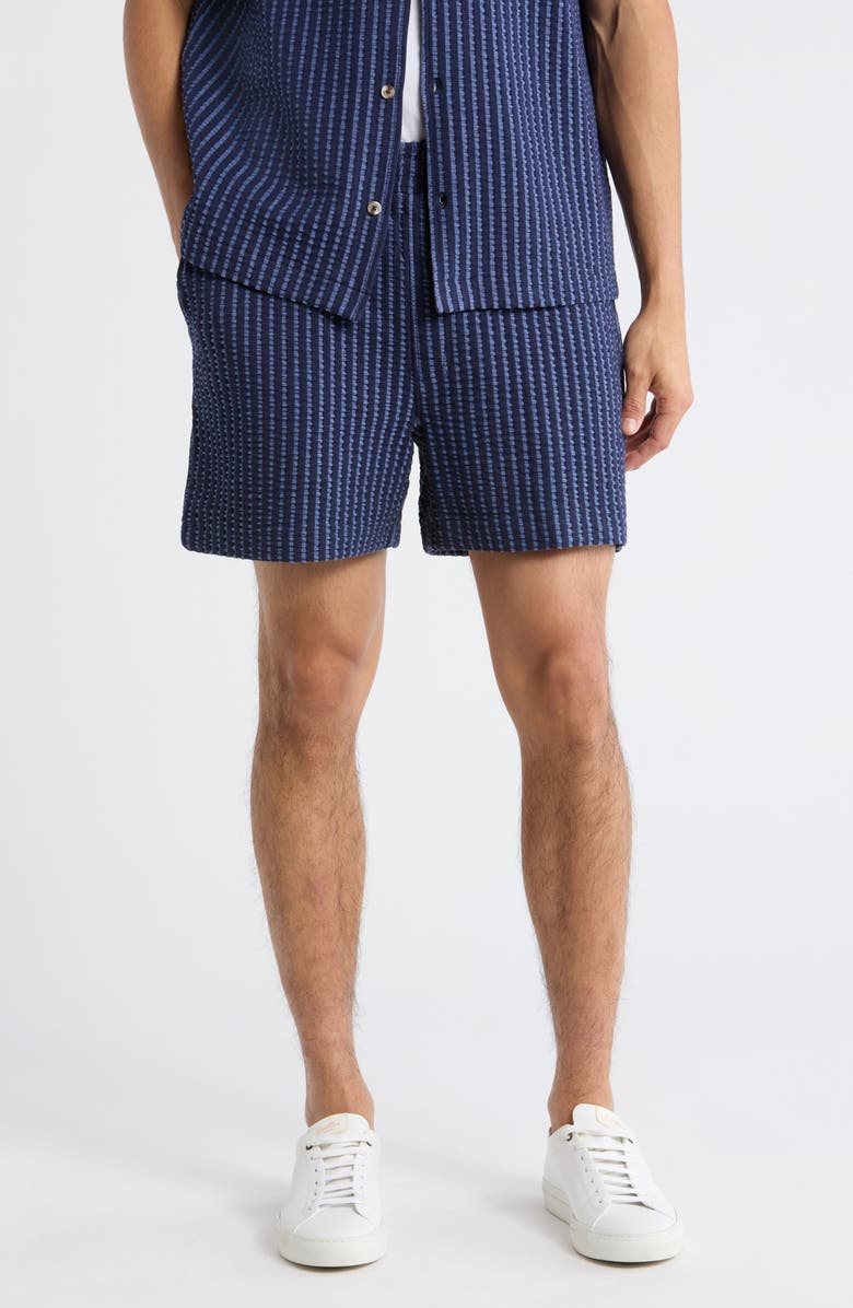 TRUTH Yarn Dyed Jacquard Shorts, Main, color, Marine Navy/ Dusk Blue