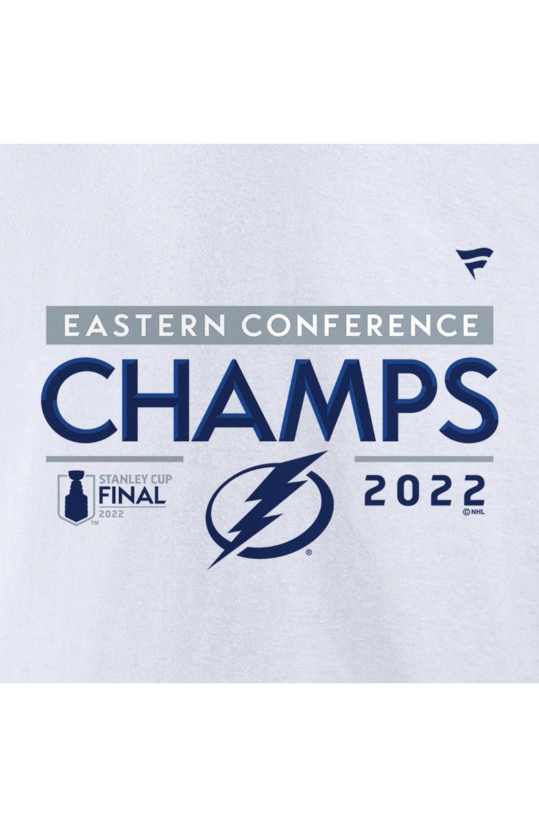 FANATICS Men's Fanatics Branded White Tampa Bay Lightning 2022 Eastern Conference Champions Big & Tall Locker Room T-Shirt, Alternate, color,