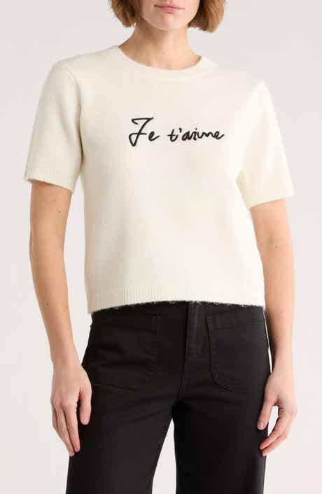 Sanctuary Je t'aime Short Sleeve Sweater