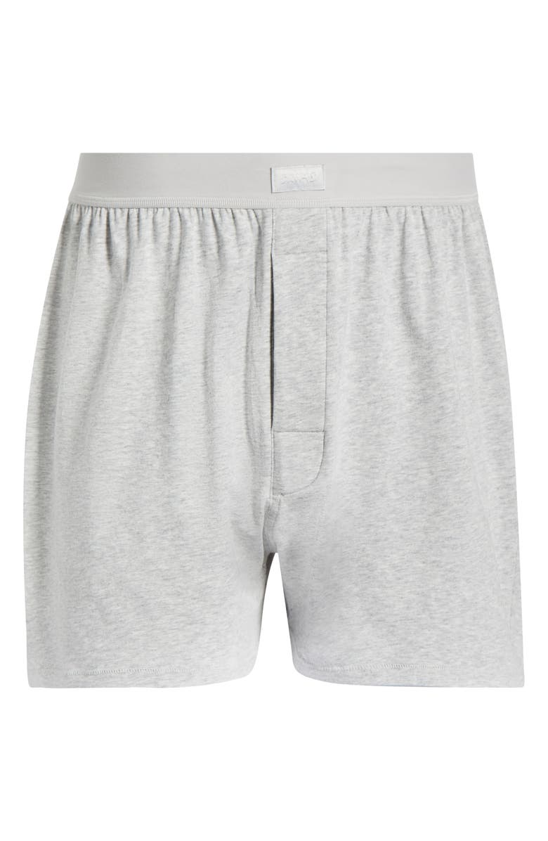 SKIMS Relaxed Fit Boyfriend Boxers, Main, color, Light Heather Grey