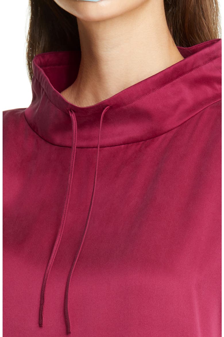 Drawstring Silk Top, Alternate, color, HIBISCUS