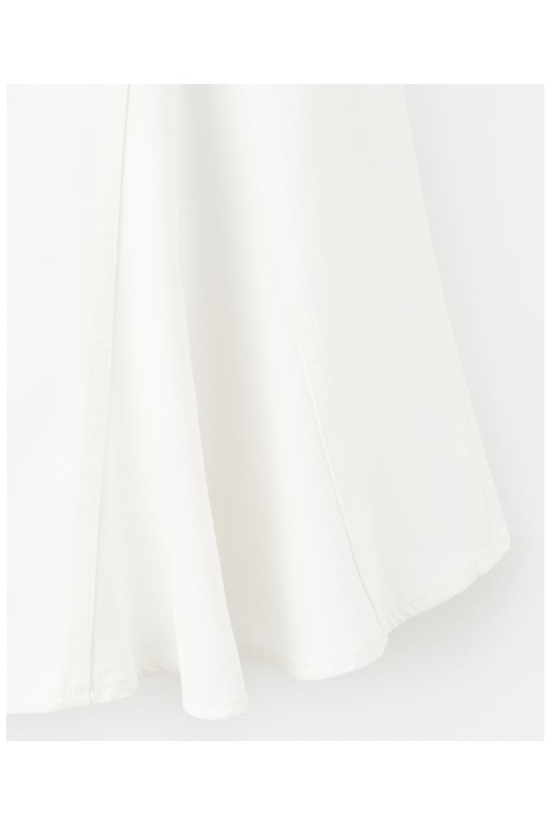 Godet Cotton Midi Skirt, Alternate, color, WHITE