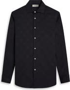 Bugatchi Axel Shaped Fit Stretch Cotton Button-Up Shirt