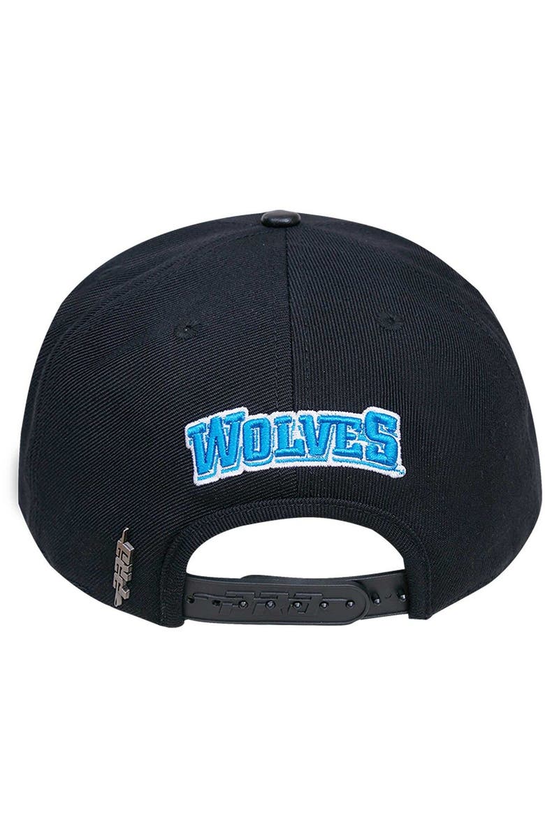 PRO STANDARD Men's Pro Standard Black Cheyney Wolves Arch Over Logo Evergreen Snapback Hat, Alternate, color, Black