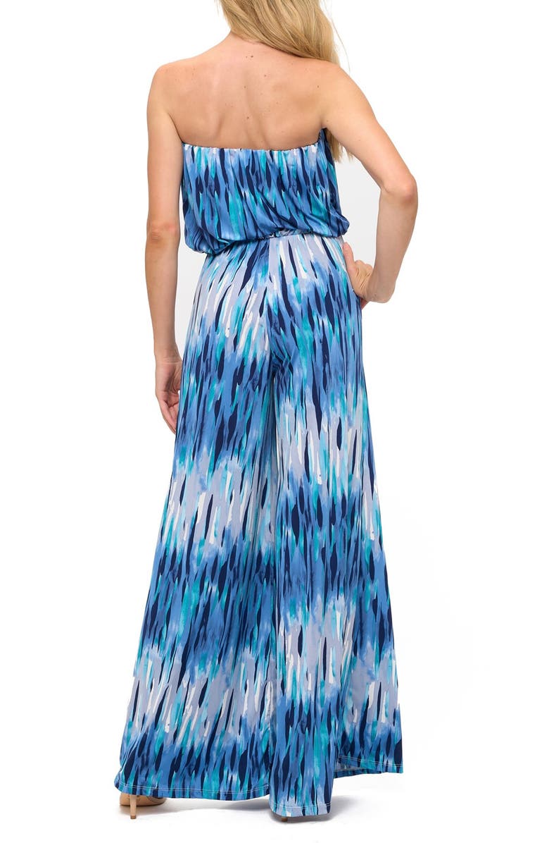 O.L. Sleeveless Wide Leg Jumpsuit, Alternate, color, Blue Multi