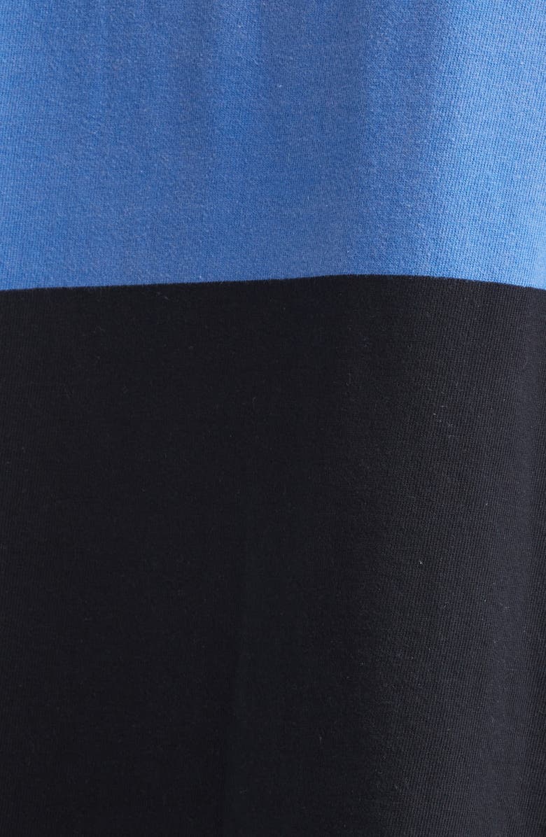 Vaquera Stripe Oversize Cotton Rugby Shirt, Alternate, color, Black Blue