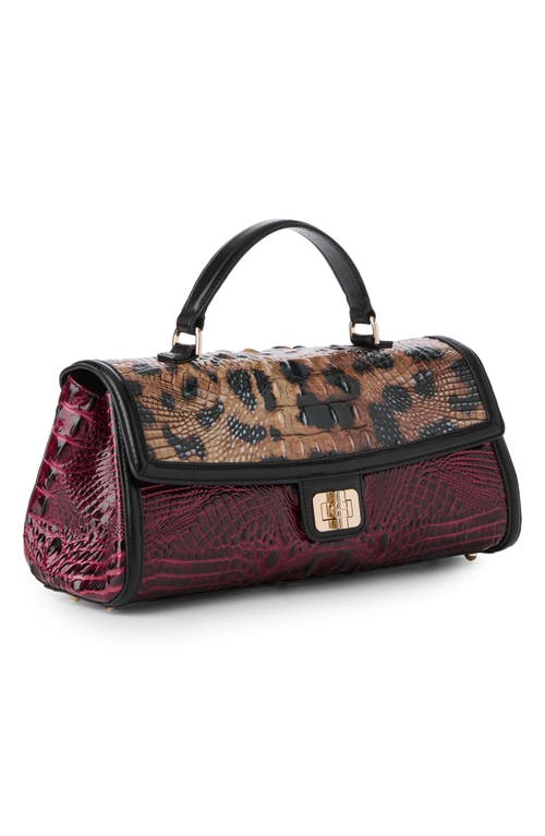 Brahmin Dayan Croc Embossed Leather Top Handle Bag
