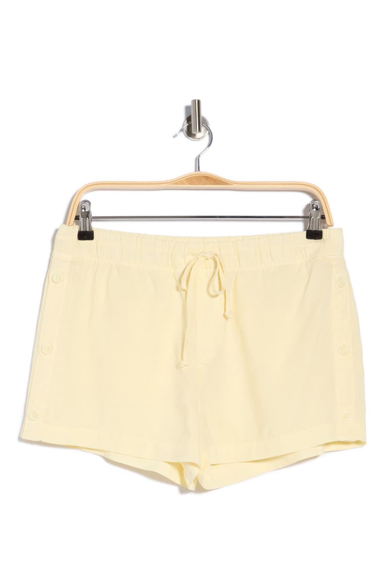 Button Side Shorts, Main, color, SOFT DAISY