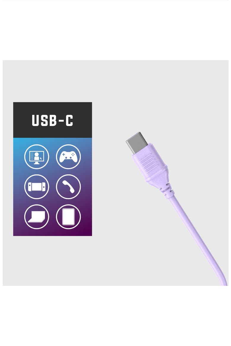 KidJamz KJ55U USB-C Kid's Headphones w/ LED Lights, Alternate, color, Lavender