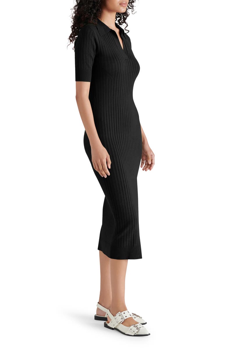 Steve Madden Lindy Polo Rib Midi Sweater Dress, Alternate, color, 