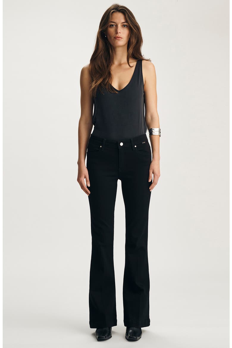Sydney High Rise Flare Jeans, Alternate, color, DOUBLE BLACK GOLD PREMIUM