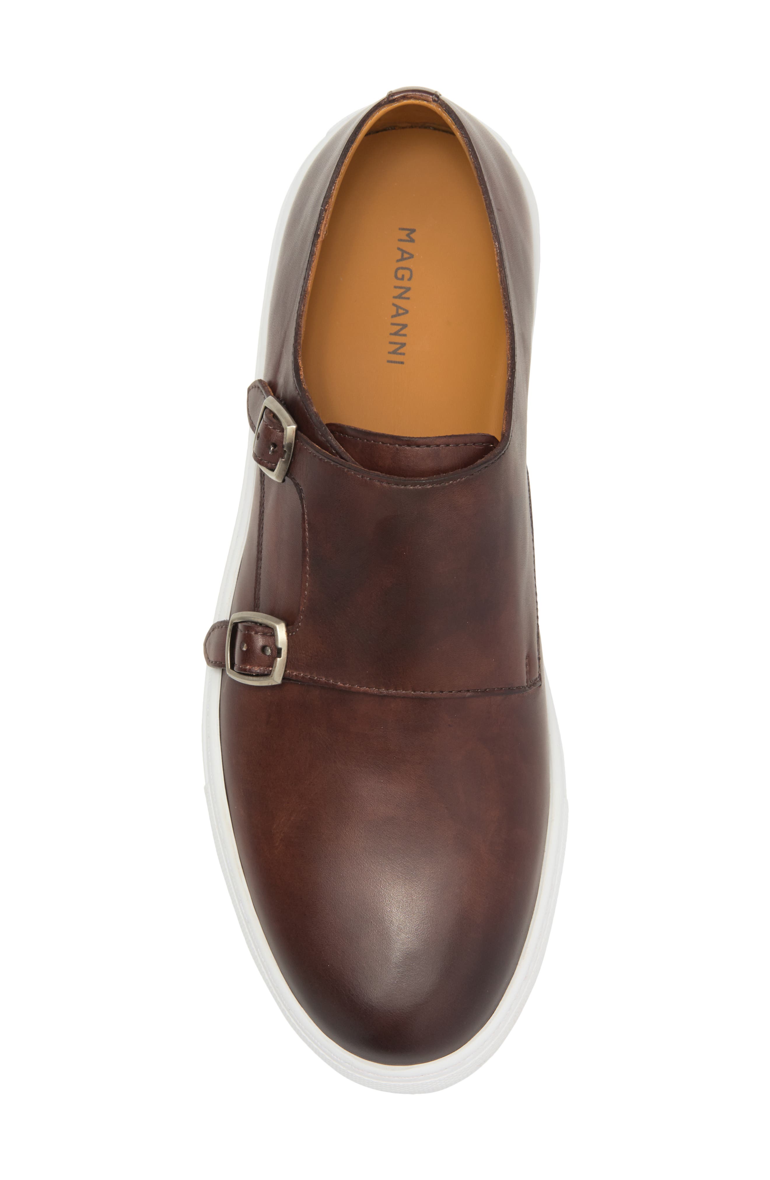 Nemes Monk Strap Sneaker, Alternate, color, BROWN