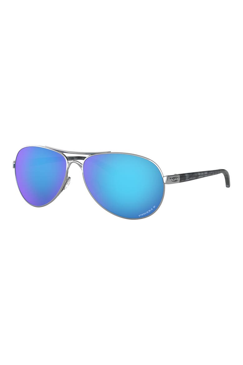 59mm Polarized Aviator Sunglasses, Alternate, color, SILVER/ BLUE GRADIENT