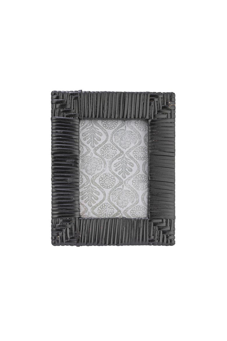 Handwoven Rattan Photo Frame, Alternate, color, Black