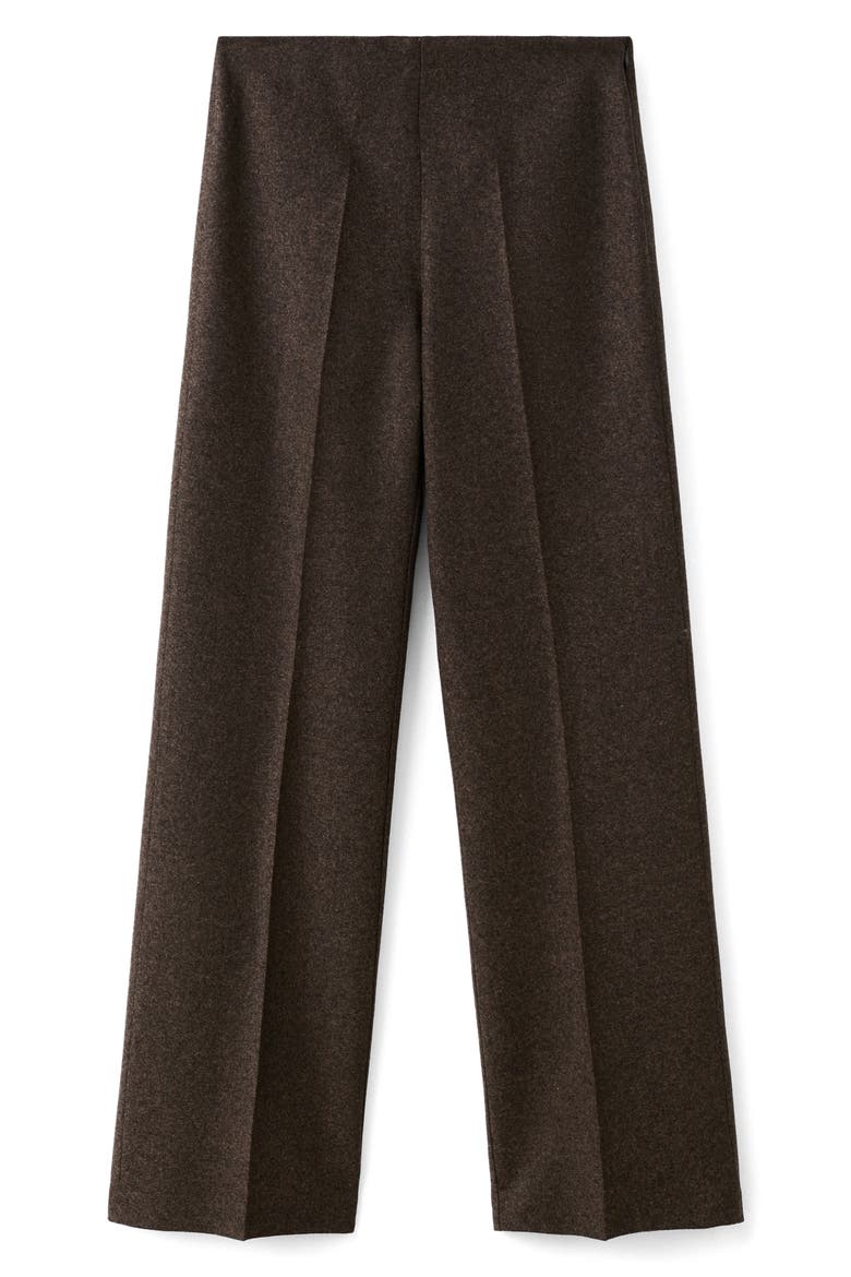 Straight Leg Wool Blend Pants, Alternate, color, BROWN