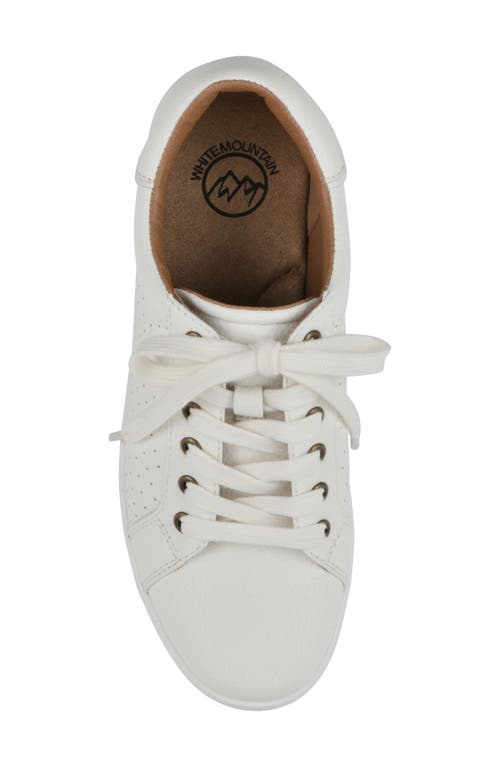 White Mountain Footwear Uniform Sneaker In White Smooth