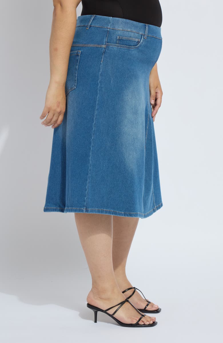 Lysse 'Lyssentials Bella Denim Skirt, Alternate, color, Mid Wash