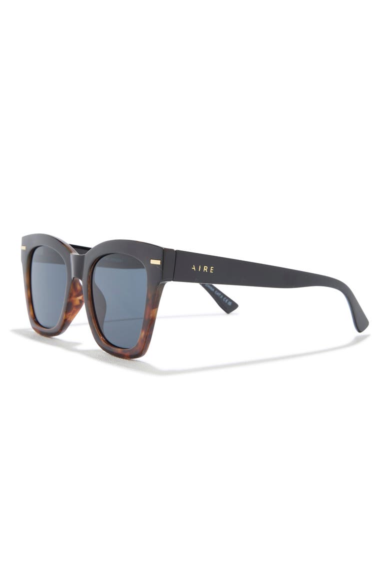 Intergalactic 50mm Square Sunglasses, Alternate, color, BLACK TORT SPLICE