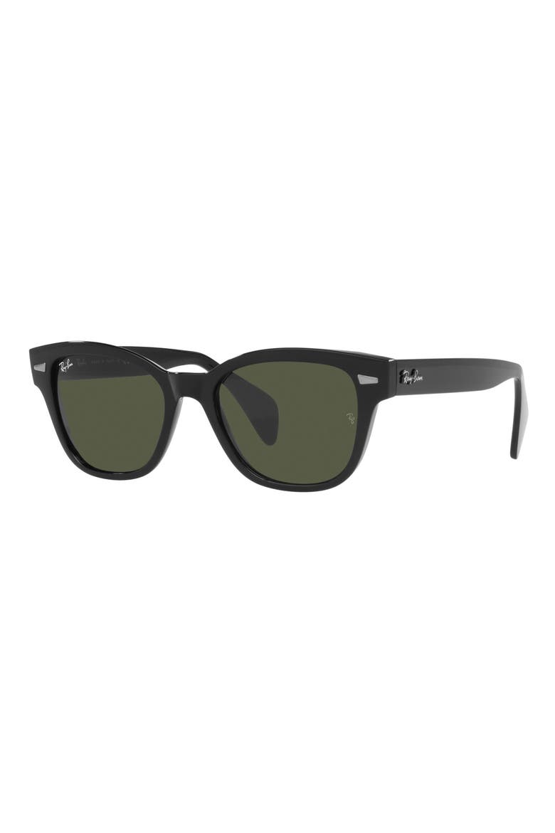 52mm Wayfarer Sunglasses, Alternate, color, BLACK