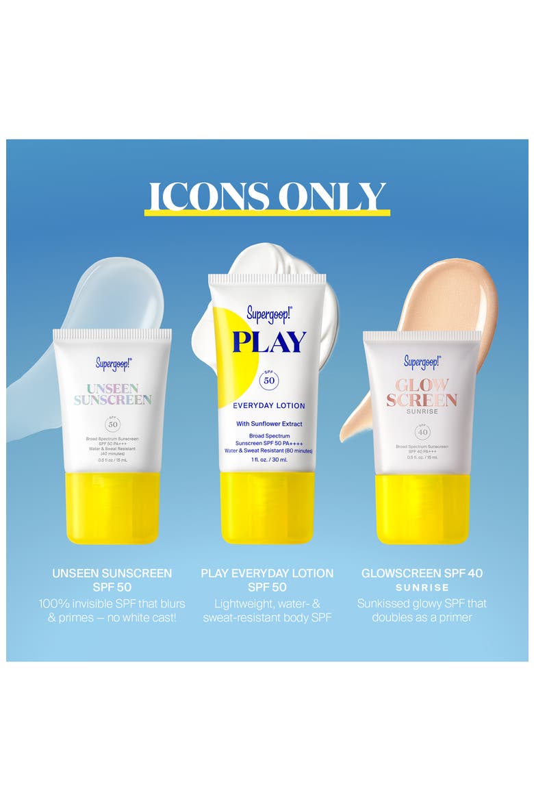 Icons Only 3-Piece Sunscreen Set $48 Value, Alternate, color, NO COLOR
