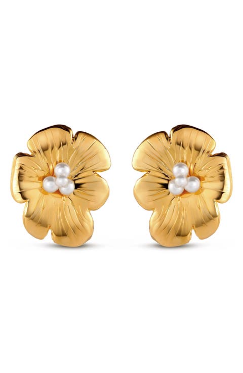 Small Poppy Stud Earrings