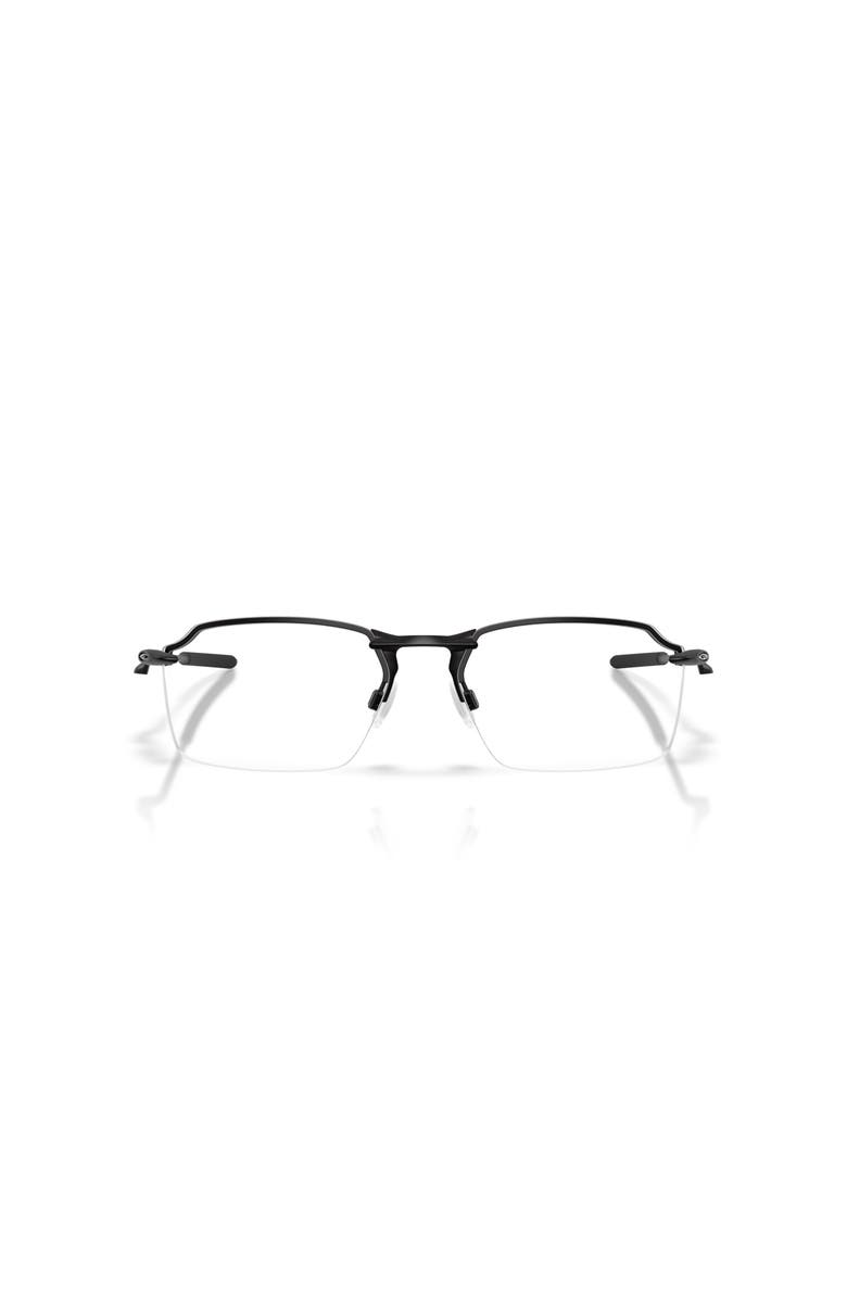 Oakley 57mm Rectangle optical glasses, Alternate, color, Black
