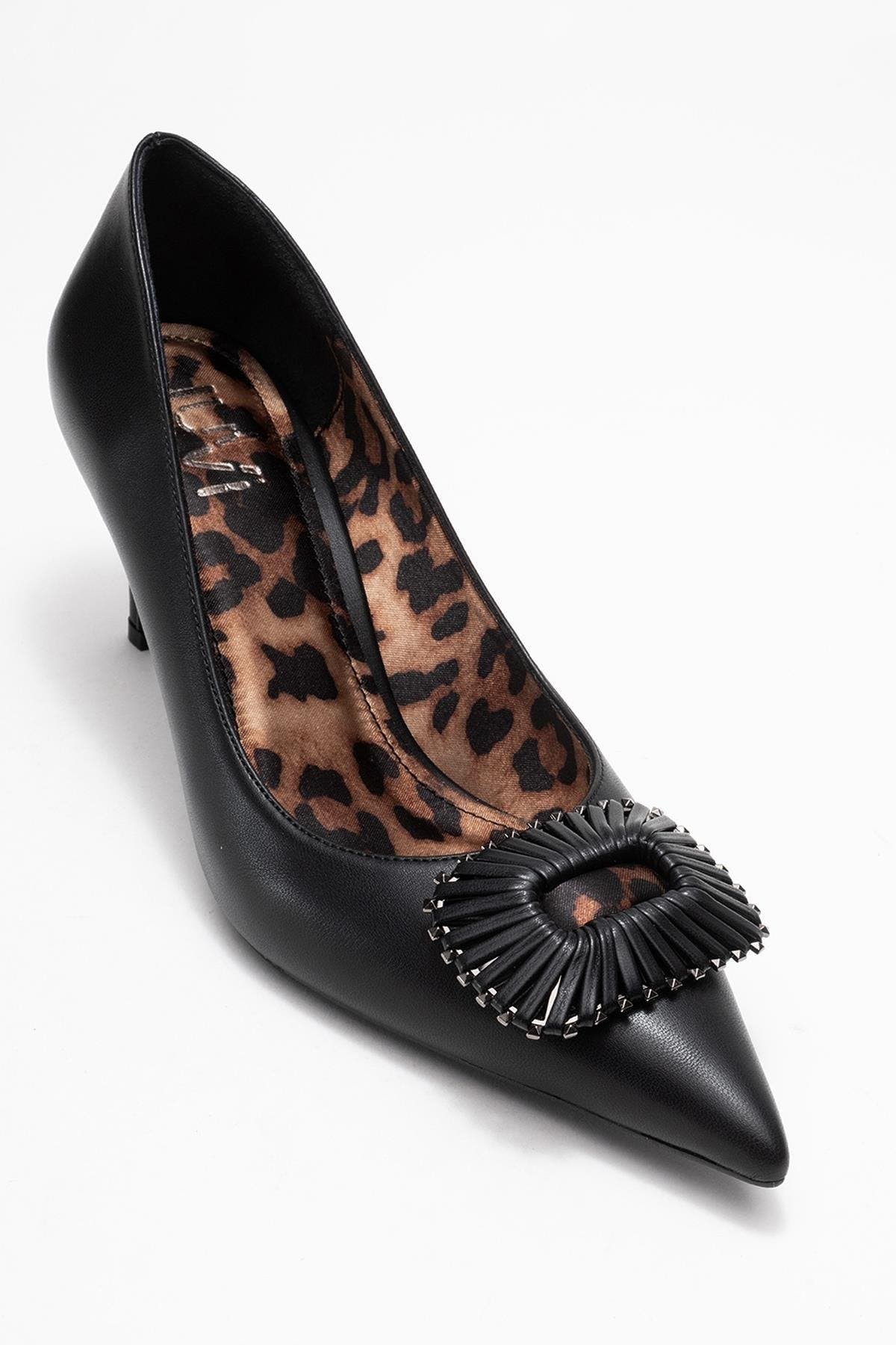 Prologue Shoes Great Buckle Pointed Toe Pump, Main, color, Black