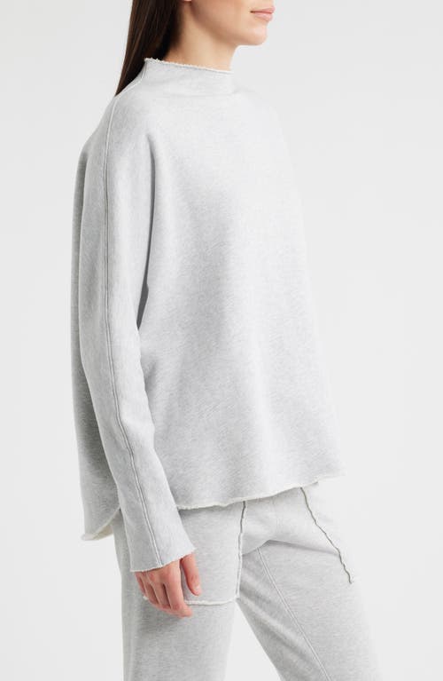 Frank & Eileen Effie Funnel Neck Capelet Sweatshirt In Gray
