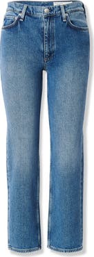 rag & bone Harlow Mid Rise Ankle Straight Leg Jeans