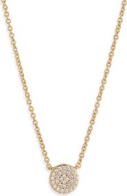 Nadri Cubic Zirconia Circle Pendant Necklace
