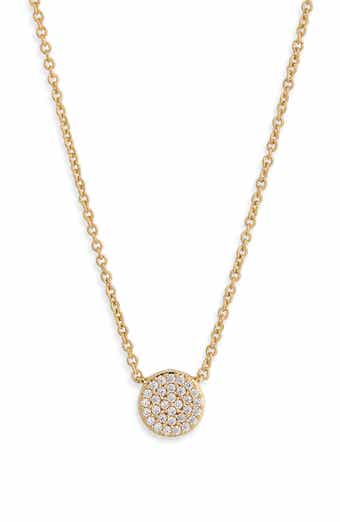Cubic Zirconia Circle Pendant Necklace