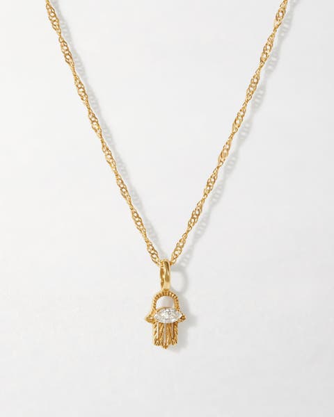 Hamsa Diamond Necklace