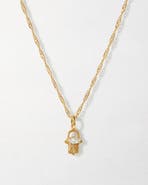 Edge of Ember Hamsa Diamond Necklace