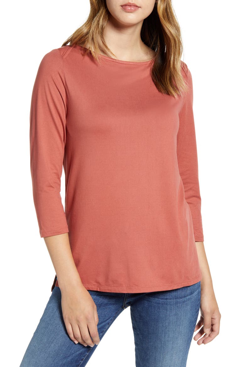 Jennifer Butter Envelope Neck Top, Main, color, MARSALA