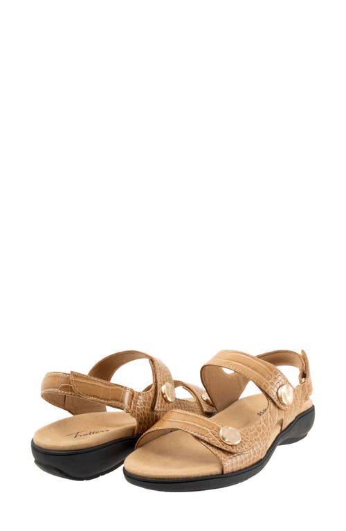Trotters Romi Croco Slingback Sandal In Luggage