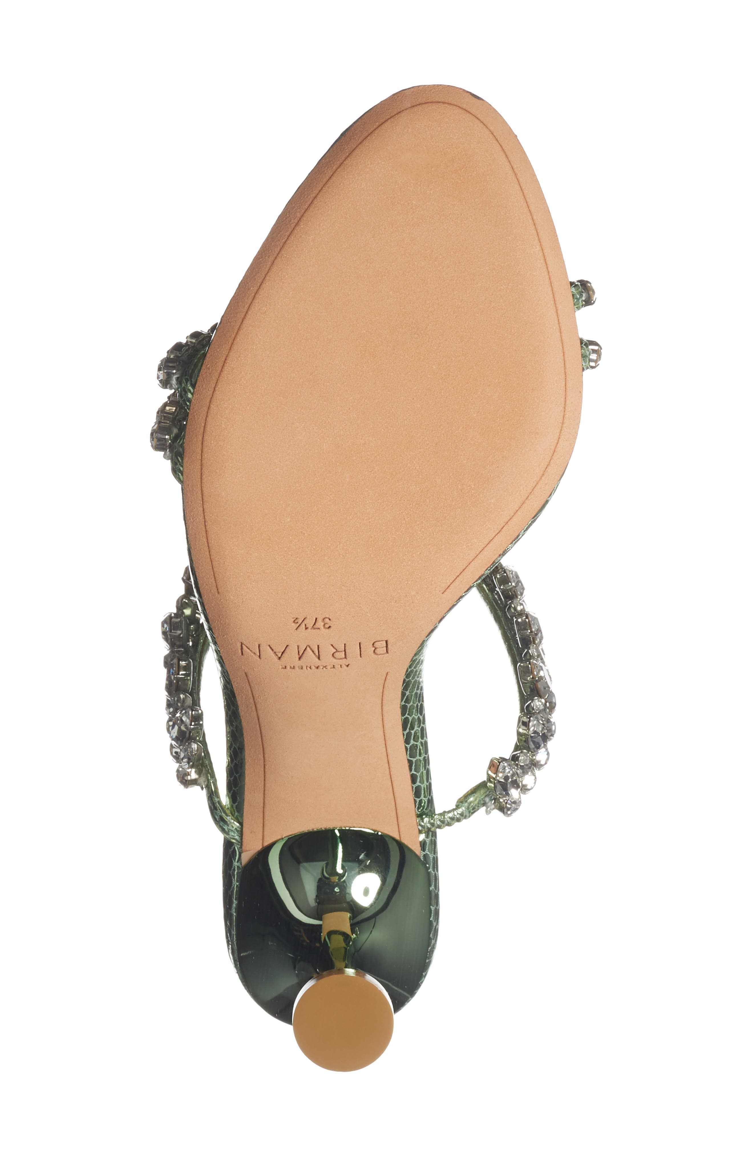 Alexandre Birman Crystal Fringe Sandal, Alternate, color, Mint