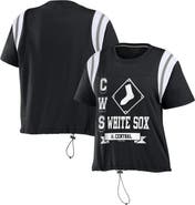WEAR by Erin Andrews Women's WEAR by Erin Andrews Black Chicago White Sox Cinched Colorblock T-Shirt