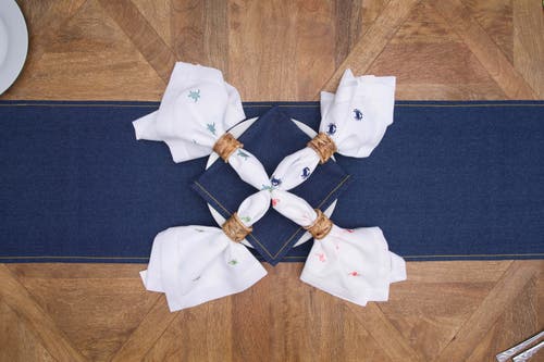 C & F Home C&f Home Denim Dinner Table Runner 13" X 72" For Everyday Casual Tabletop Celebrations In Blue