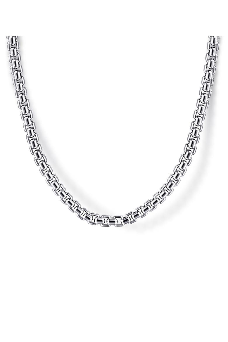 Facets Sterling Silver Chain Necklace, Main, color, STERLING SILVER