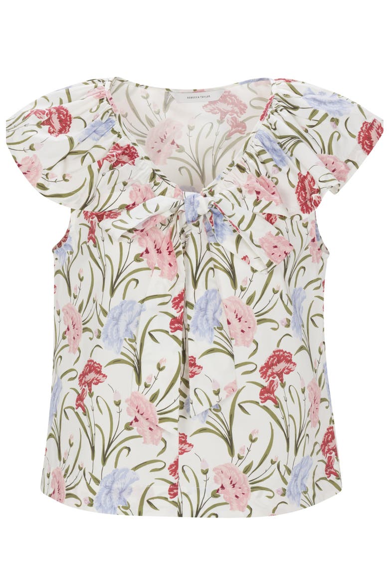 Acosanti Floral Top, Alternate, color, Ivory Multi