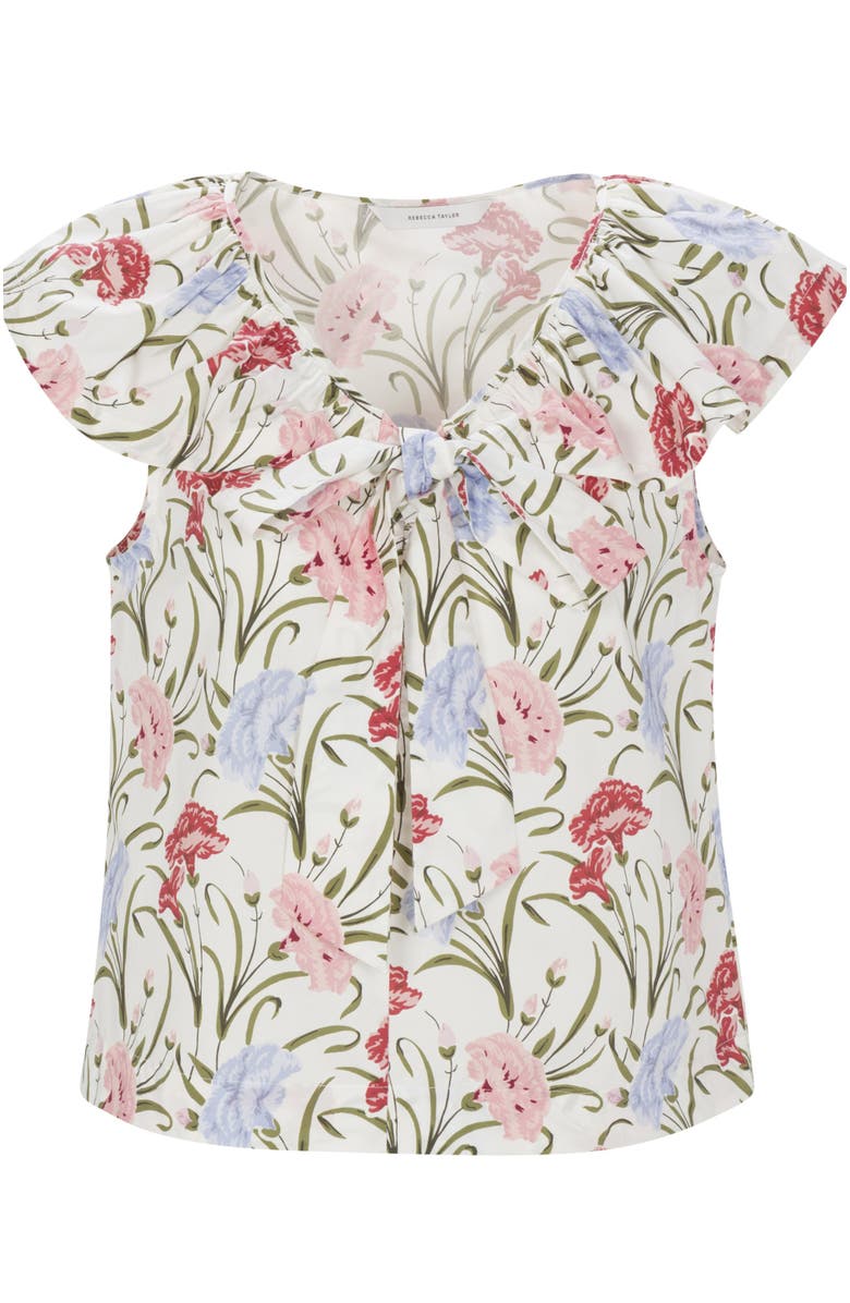 Rebecca Taylor Acosanti Floral Top, Alternate, color, Ivory Multi
