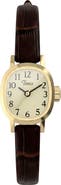 Timex® Cavatina Leather Strap Watch
