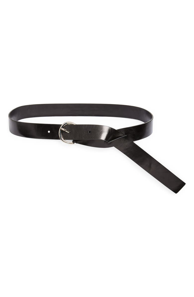 Paloma Wool Adela Leather Belt, Main, color, Black